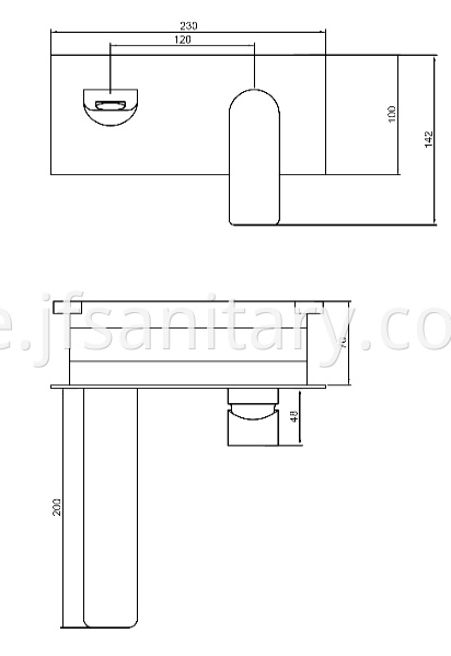 Size Of Concealed Basin Mixer